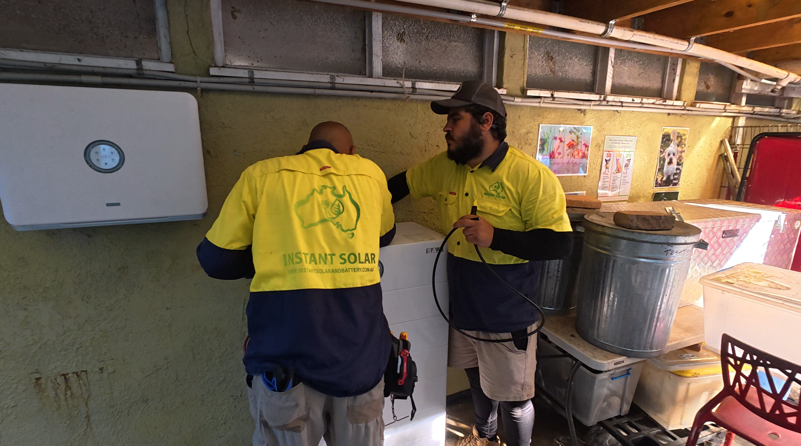 saj solar battery install